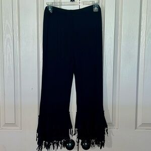 Black Cropped Palooza Lace Pants Sz XL